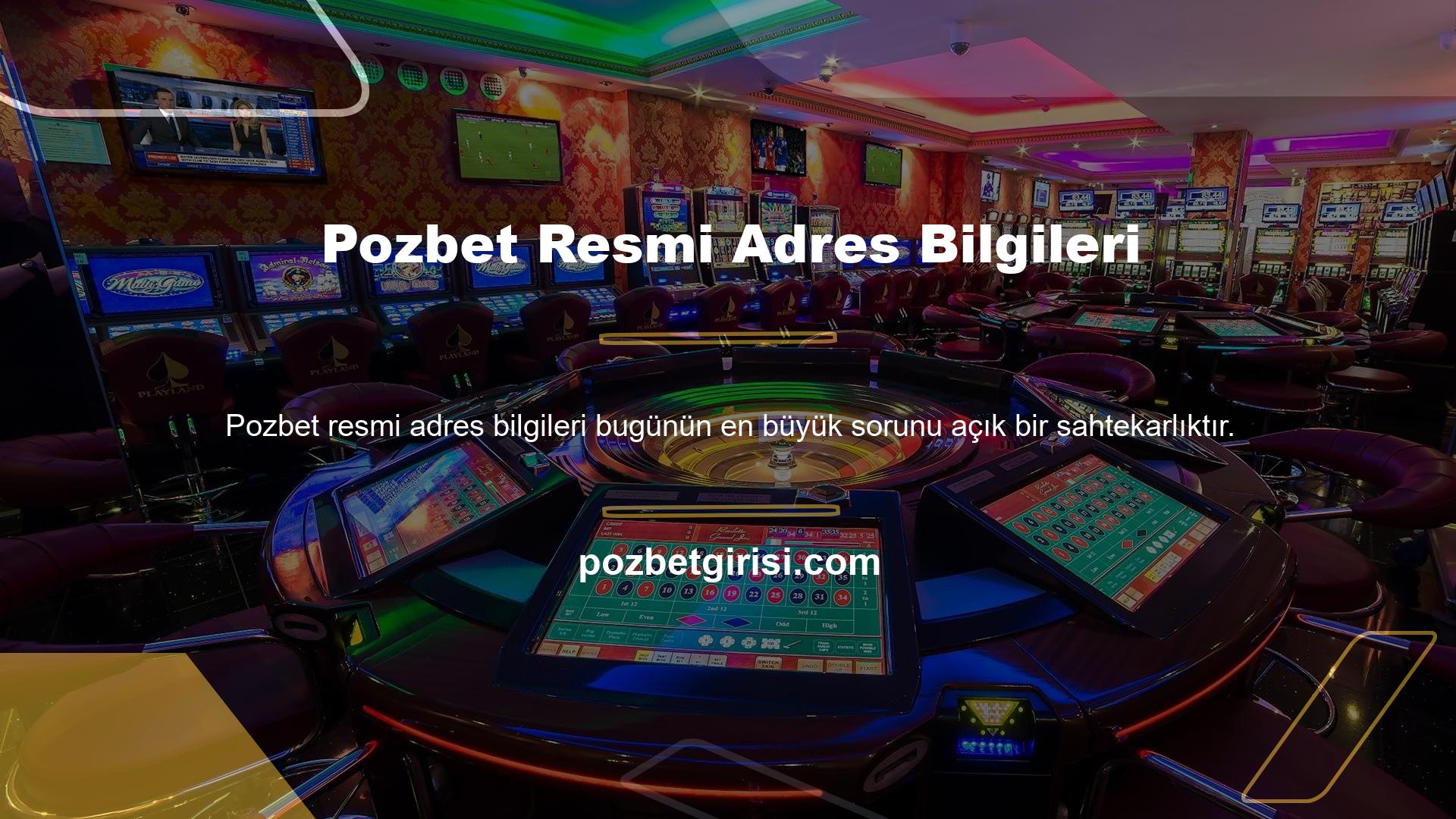 Pozbet resmi web sitesi sahtekarlıklarla aynı temayı yapmaya başladı